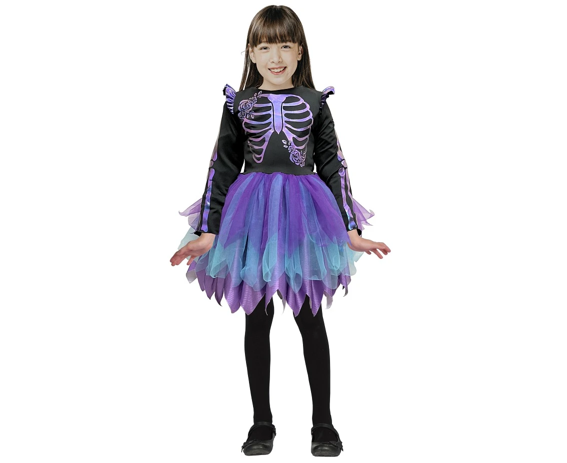 Costume for child Purple Skeleton (dress), size 110/120 cm